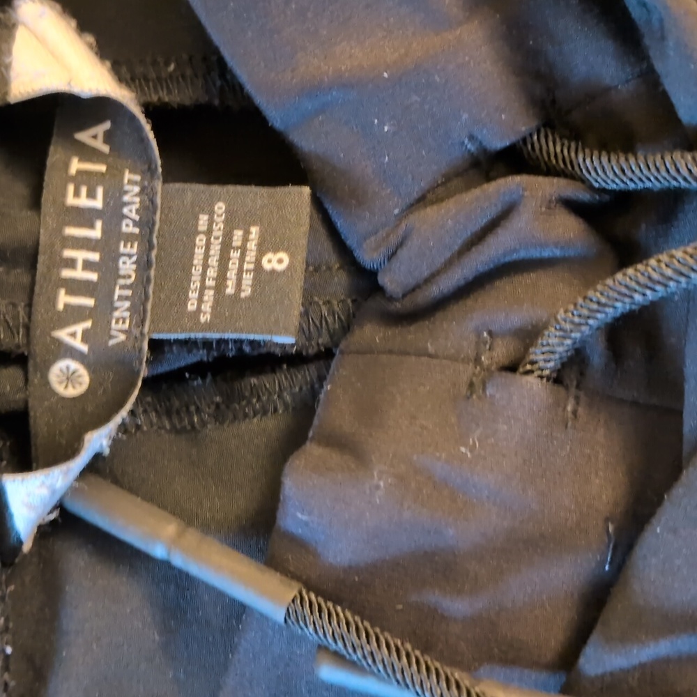Athleta Venture Pant In Black Women's Size 8 Jogger Style Lots Of Pockets - Picture 6 of 11